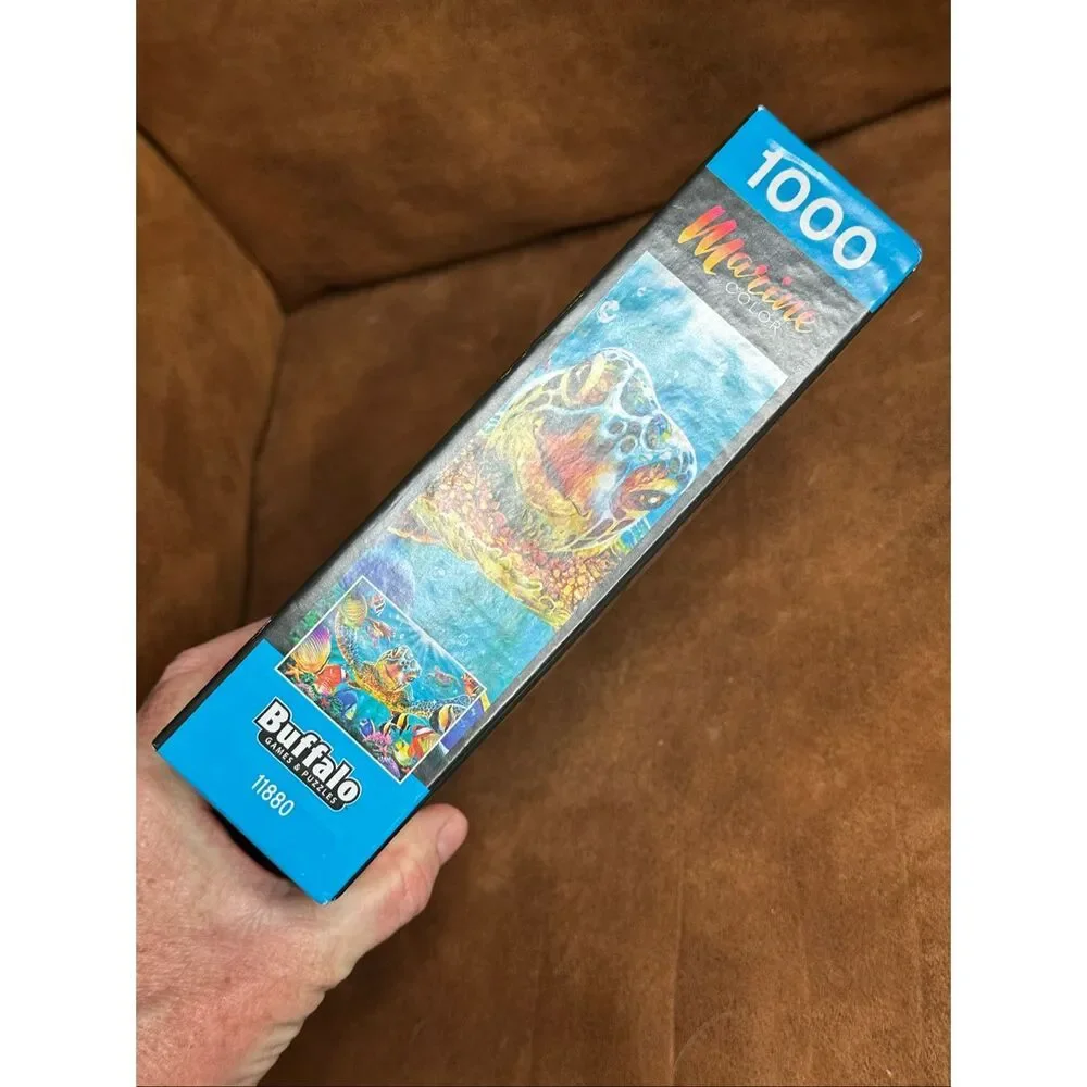 Buffalo Games Marine Color Tiny Bubbles 1000 Piece Puzzle Sea Turtle Sealed